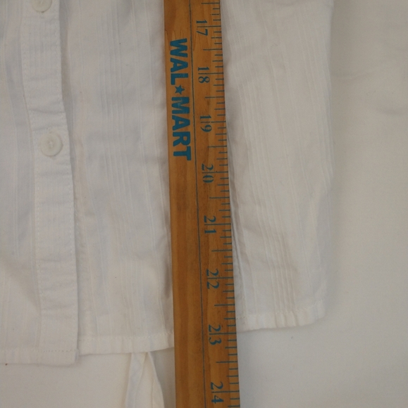 Harley Davidson White Short Sleeve Tie Back Drawstring Cinched Button Down Top - Picture 7 of 8